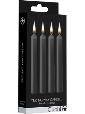 Ouch!: Teasing Wax Candles, 4-pack, svart