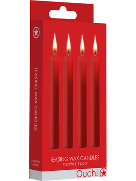 Ouch!: Teasing Wax Candles, 4-pack, röd