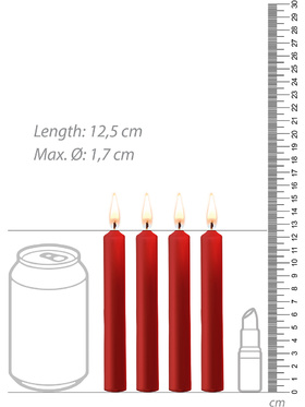 Ouch!: Teasing Wax Candles, 4-pack, röd