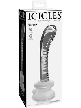 Icicles: No. 88 Glasdildo med Sugpropp, transparent