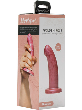 HerSpot Dildo: Golden Rose Small, 14 cm