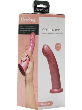 HerSpot Dildo: Golden Rose Large, 18 cm