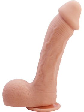 Beautiful Johnson: Realistisk Dildo med Sugpropp, 22 cm, ljus