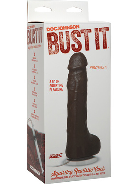 Doc Johnson: Bust It, Squirting Realistic Cock, 21 cm, mörk