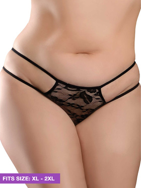 Hookup Panties: Crotchless Pleasure Pearls with Plug