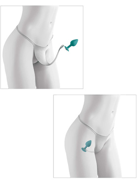 Hookup Panties: Crotchless Secret Gem with Plug, vit