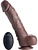 Loadz: Vibrating Squirting Dildo, 22cm, mörk hudton