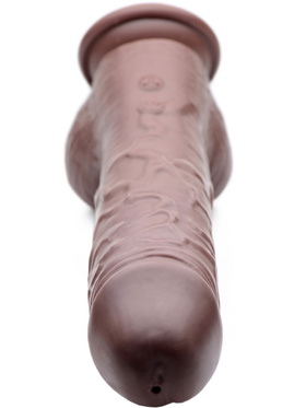 Loadz: Vibrating Squirting Dildo, 22cm, mörk hudton