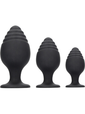 Ouch!: Rippled Butt Plug Set