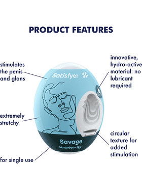 Satisfyer: Masturbator Egg Single, Savage