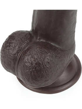 LoveToy: Sliding-Skin Dildo, 24 cm, mörk