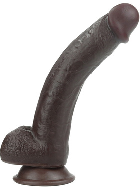 LoveToy: Sliding-Skin Dildo, 24 cm, mörk