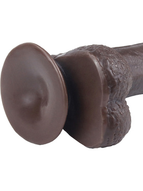 LoveToy: Sliding-Skin Dildo, 17.5 cm, mörk