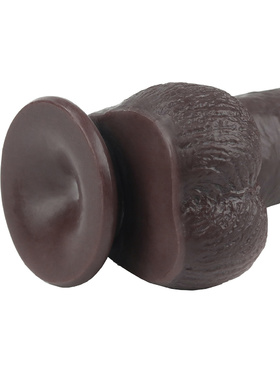 LoveToy: Sliding-Skin Dildo, 23 cm, mörk