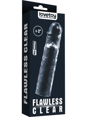 LoveToy: Flawless Clear, Penis Sleeve + 5 cm