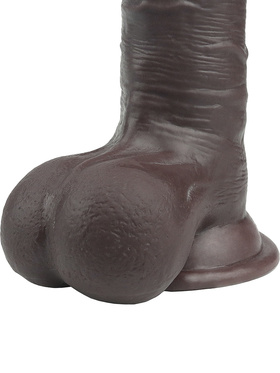 LoveToy: Sliding-Skin Dildo, 19.5 cm, mörk