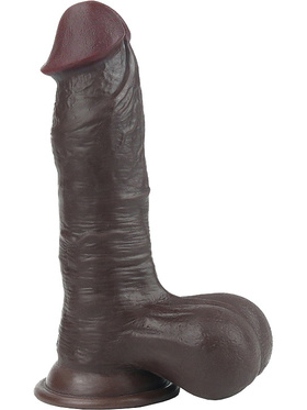 LoveToy: Sliding-Skin Dildo, 19.5 cm, mörk