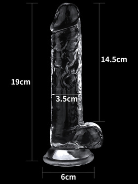 LoveToy: Flawless Clear Dildo, 19 cm