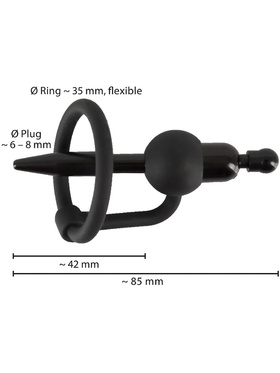 You2Toys: Penis Plug with a Glans Ring & Vibration