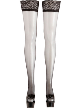 Cottelli Legwear: Hold-up Stockings, svart