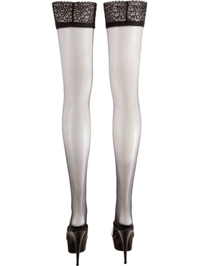 Cottelli Legwear: Hold-up Stockings, svart