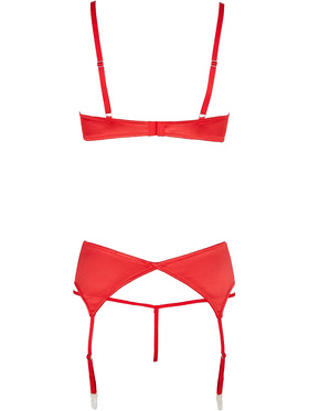 Cottelli Lingerie: Underkläder 3-delat Set, röd