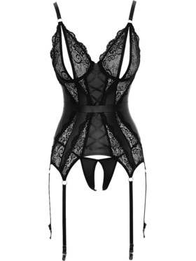 Cottelli Lingerie: Body med strumphållare + string