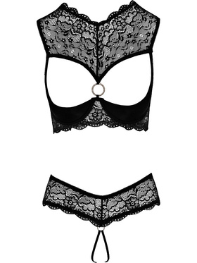 Cottelli Lingerie: Öppen BH med Stringtrosor