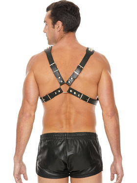 Ouch!: Men's Pyramid Stud Body Harness, One Size