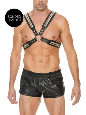 Ouch!: Men's Pyramid Stud Body Harness, One Size