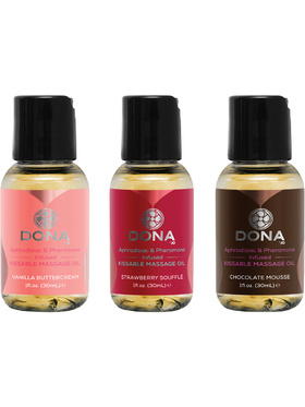 System Jo: Dona, Kissable Massage Gift Set, 3-pack