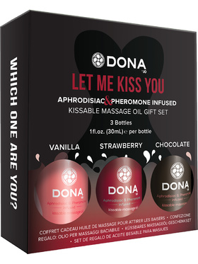 System Jo: Dona, Kissable Massage Gift Set, 3-pack