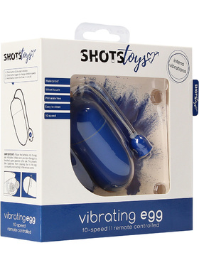 Shots Toys: Vibrating Egg, 10 speed, blå