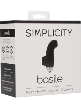 Simplicity: Basile, Finger Vibrator, svart