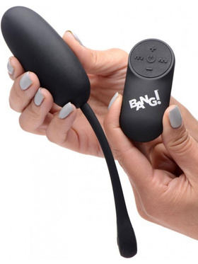 XR Brands Bang: 28X Plush Egg with Remote, svart