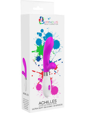 Luminous: Achilles, Ultra Soft Silicone Rabbit Vibrator, rosa