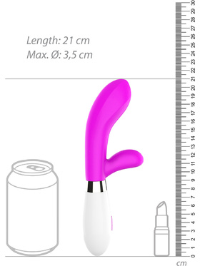 Luminous: Achilles, Ultra Soft Silicone Rabbit Vibrator, rosa