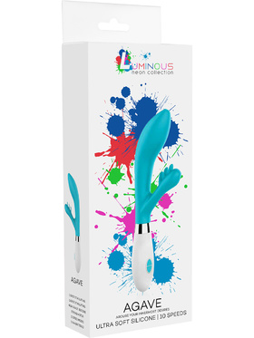 Luminous: Agave, Ultra Soft Silicone Rabbit Vibrator, turkos