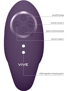 Vive: Aika, Double-Action Vibrating Love Egg, lila