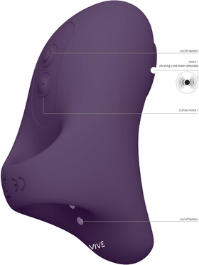 Vive: Hana, Pulse-Wave Clitoral Finger Vibrator, lila