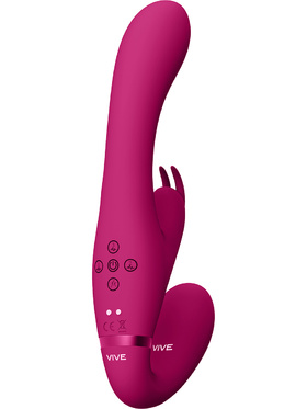 Vive: Suki, G-Spot Strapless Strapon Rabbit, rosa