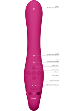 Vive: Suki, G-Spot Strapless Strapon Rabbit, rosa