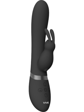 Vive: Taka, Inflatable Rabbit Vibrator, svart