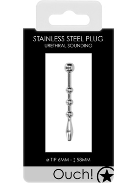 Ouch!: Urethral Sounding, Stainless Steel Plug, 6 mm