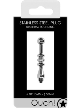 Ouch!: Urethral Sounding, Stainless Steel Plug, 10 mm