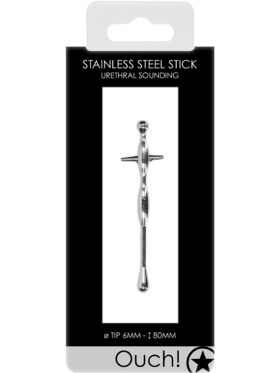 Ouch!: Urethral Sounding, Stainless Steel Stick, 6 mm