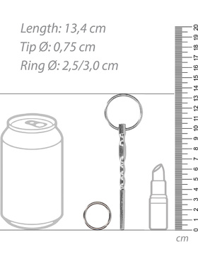 Ouch!: Urethral Sounding, Steel Plug with Ring, 7.5 mm