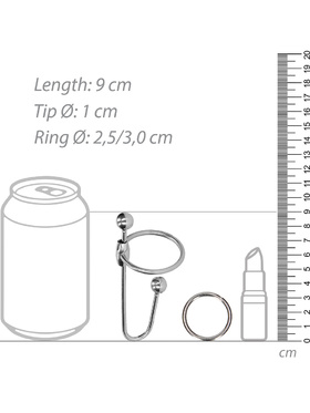 Ouch!: Urethral Sounding, Steel Plug with Ring, 10 mm