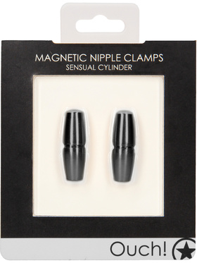 Ouch!: Magnetic Nipple Clamps, Sensual Cylinder, svart