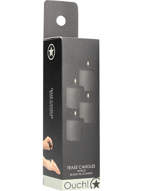 Ouch!: Tease Candles Black Fig, 4-pack, svart